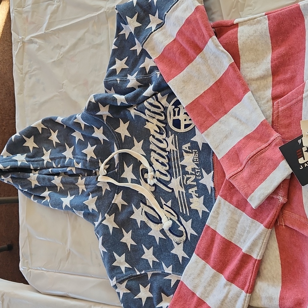 J*AMERICA sweatshirt Red, White And Blue, Size MED.